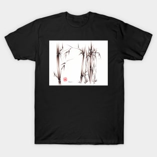Garden of Dreams - sumie ink brush pen drawing on paper T-Shirt